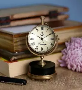 Nautical Small Desk Clock Handmade Retro Brass Table Clock Antique Table Clock - Picture 1 of 4