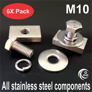 Fastener bolt nut kit for Rhino Platform Roof Rack stainless steel M10X6 - Picture 1 of 6