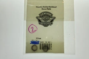 2 PCS OEM NOS Harley Davidson Hex Jam Nut 7744 - Picture 1 of 1