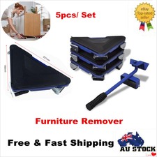5PC Furniture Lifter Moves Wheels Mover Sliders Kit Home Moving Lifting System