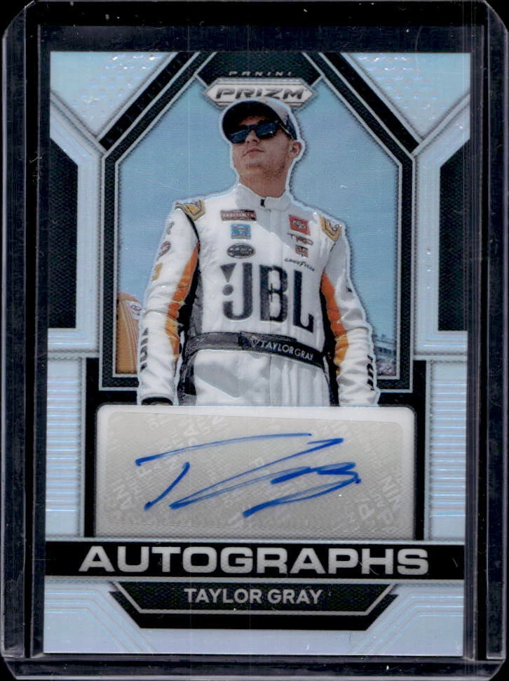 2023 Panini Prizm NASCAR Racing Taylor Gray Autographs Silver Prizm Auto #A-TGY