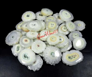 Cuarzo Solar Natural Druzy Cabujón Piedras Preciosas Blancas Venta al por mayor Lote 120 Piezas 5000 Cts - Imagen 1 de 8