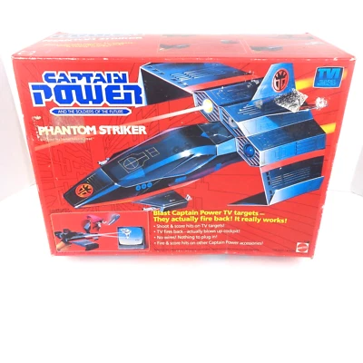 Mattel Captain Power Phantom Striker Jet 1987 de colección nuevo sellado en caja Foto 1 de 4