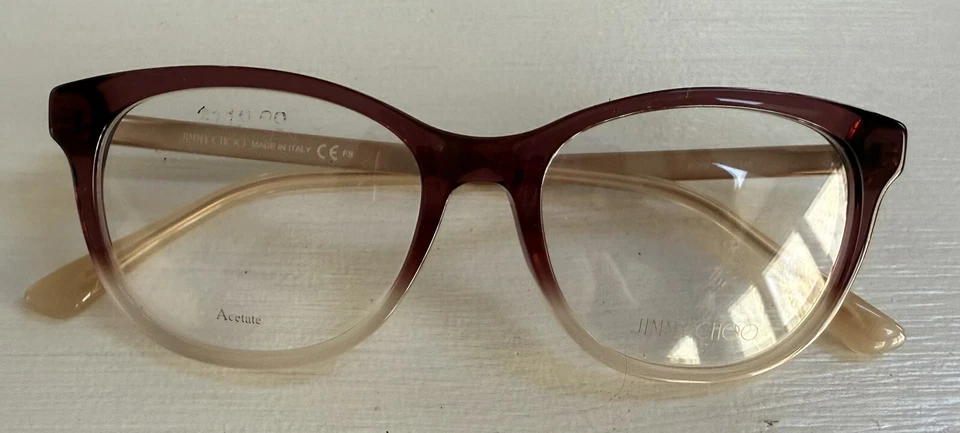 Jimmy Choo JCH Jc202 Eyeglasses 0086 Dark Havana 100 Authentic