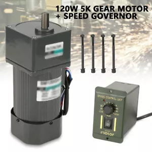 220V 120W 5K Gear Motor Elektromotor Getriebemotor mit Drehzahlregler CW/CCW DHL - Bild 1 von 14