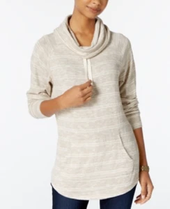 Ultra Flirt Juniors' Size XL Cowl-Neck Tunic Top in Oatmeal Heather $34.0 - Picture 1 of 8