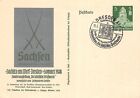 19-51C) Cartolina Sachfen Spada Francobollo Sassone  125 Battaglia Lipsia 1938