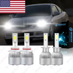 Kit de faros LED 6000K 9005 H1 - 4x bombillas haz alto bajo para Acura RSX 2005-2006 - Imagen 1 de 11