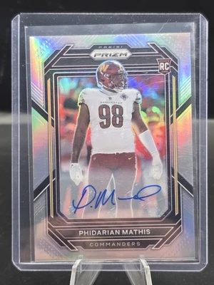 2022 Panini Prizm Rookies Phidarian Mathis #390 Silver Prizm Autographs (AU, RC) - Image 1 of 2