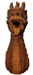 Large Orienta Mystical l Fire Dragon Wall Hanging Resign Stone Mix - Picture 1 of 7