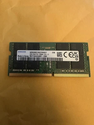 Samsung 32GB DDR4 SODIMM 3200 MHz PC4-25600 Laptop Memory RAM (M471A4G43AB1-CWE) - Image 1 of 2