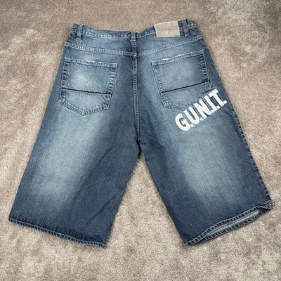 G Unit Denim Jorts Blue Jean Shorts Y2k Size 34 Streetwear Baggy Hip Hop - Image 1 of 4