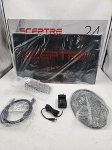 SCEPTRE E248W-19203R 24 IN. ULTRA THIN 75HZ 1080P LED MONITOR 2X HDMI VGA BUILD- - Picture 1 of 2