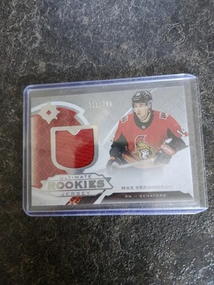 2019-20 Upper Deck Ultimate Collection Rookies Jersey 211/399 Max Veronneau 128 - Image 1 of 2