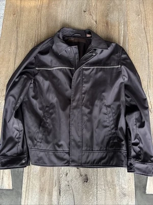 Perry Ellis Brown Zipper Windbreaker Jacket Mens Large - Image 1 of 4