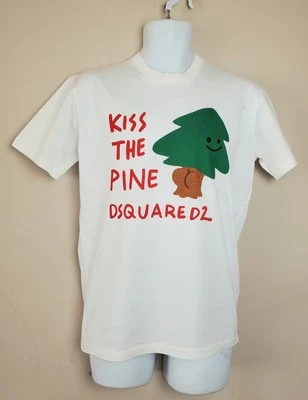 DSQUARED2 Kiss The Pine T Shirt Genuine Size Small New RRP £220 - Image 1 of 4
