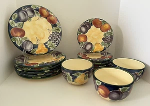 15-Pc Tabletops Amelia Colormate Hand Painted Dinnerware Set-Discontinued-Mint - Picture 1 of 22