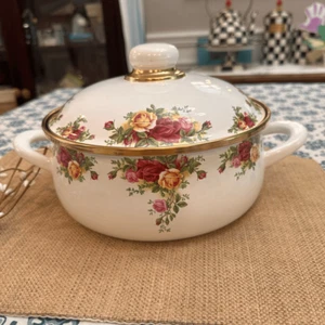 Cazuela de metal Royal Albert Old Country Roses Alemania - Imagen 1 de 9
