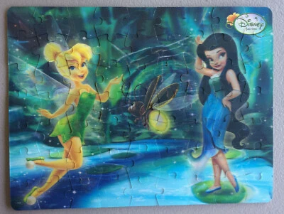 DISNEY FAIRIES Lenticular Puzzle TINKER BELL & LOST TREASURE  12" x 9" 63 Pieces - Image 1 of 3