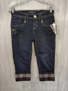 Baby Phat Girls Cuffed Jeans NWT Size 12 BF87544 Embroidered Y2K 90s School Cool - Picture 1 of 7