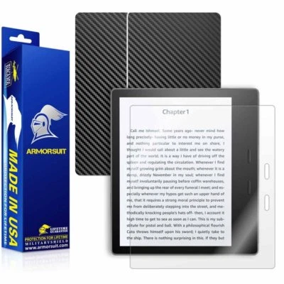 ArmorSuit Amazon Kindle Oasis 2017 & 2019 Screen Protector + Black Carbon Fiber - Image 1 of 4