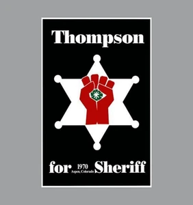Imán de nevera Hunter S. Thompson para Sheriff - Imagen 1 de 3