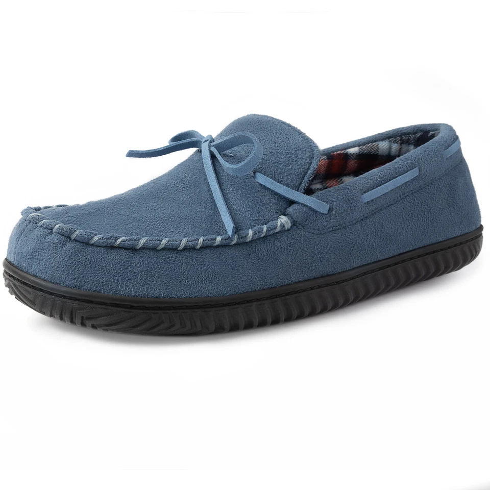 Men's Cozy Moccasin Slippers Memory Foam Close Back outdoor house shoes For Gift - Image 1 of 1