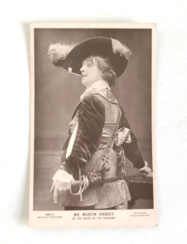 Edwardian Actor Postcard C1910 Mr Martin Harvey Breed of Treshams - Image 1 of 4