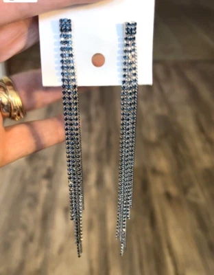 Pendientes largos de cristales con flecos colgantes FREE PEOPLE Foto 1 de 4