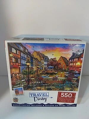 Masterpiece Travel Diary Puzzle Cycling At Colmar France 500 Pc. Complete - Image 1 of 3