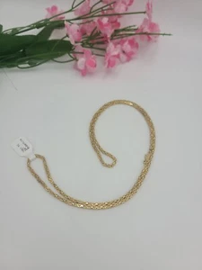 k813 Gorgeous Unisex 14kt Yellow Gold 24" Byzantine Necklace - Picture 1 of 3
