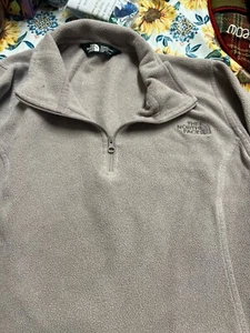 Pullover Junior North Face gris polar cuarto cremallera cuello. - Imagen 1 de 3