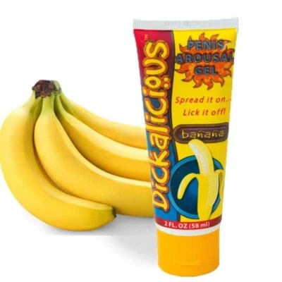 Dickalicious Banana Flavored Edible Oral Penis Arousal Gel 2 oz - Image 1 of 2