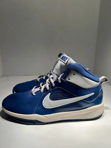 Nike Team Hustle 599187-401 Royal Blue Wolf Grey Basketball Sneakers Us Size 8 - Picture 1 of 12