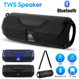Portable Wireless Bluetooth Speaker Stereo Bass Subwoofer USB TF FM TWS Speaker - Picture 1 of 20