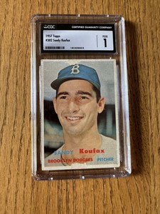 1957 Topps #302 Sandy Koufax  Brooklyn Dodgers CGC ONE …