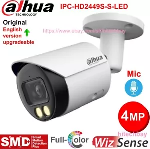 Dahua 4MP Full-Color WizSense PoE Built-in Mic SMD+ IP Camera IPC-HFW2449S-S-LED - Picture 1 of 6