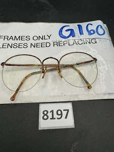 Giorgio Armani 142 756 Half Rim Eyeglasses FRAMES Tortoise Brown 52-22 Nice - Picture 1 of 9