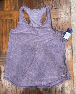 Reebok Slim Fit Purple Heather Marled Singlet Tank Top - Picture 1 of 4