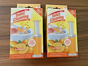 NEW 2 pack Toilet Cleaning Gel Stamp Lemon Scent No More Toilet Rings and Stains - Picture 1 of 1