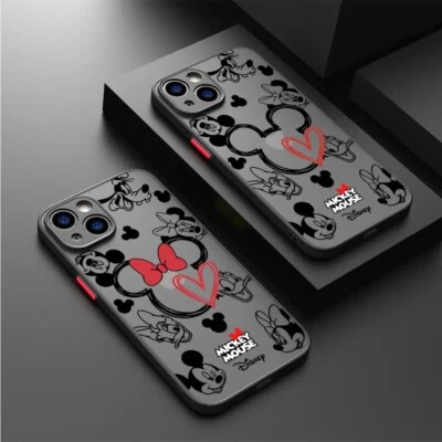 Disney Mickey Minnie Phone Case for iPhone 16 15 14 13 12 11 Mini Plus Pro Max - Image 1 of 4