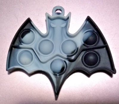 Batman DC Superhéroe Burbuja Inquieto Goma Negro Autismo TDAH Pop It Murciélago Sensorial Foto 1 de 3