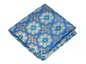 Lord R Colton Masterworks Pocket Square - Las Lajas Blue Silk - $75 Retail New - Picture 1 of 3