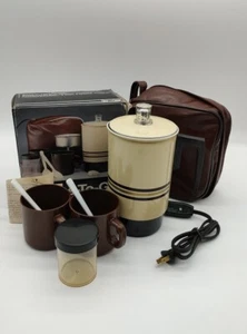 Vintage Coffee To Go Percolator With Case Hot Pot Star Case Tested Works  - Picture 1 of 23