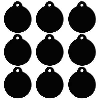 40/60/80/100 piezas al por mayor de aluminio en blanco etiquetas de identificación de perro disco con nombre de mascota sin grabado Foto 1 de 4
