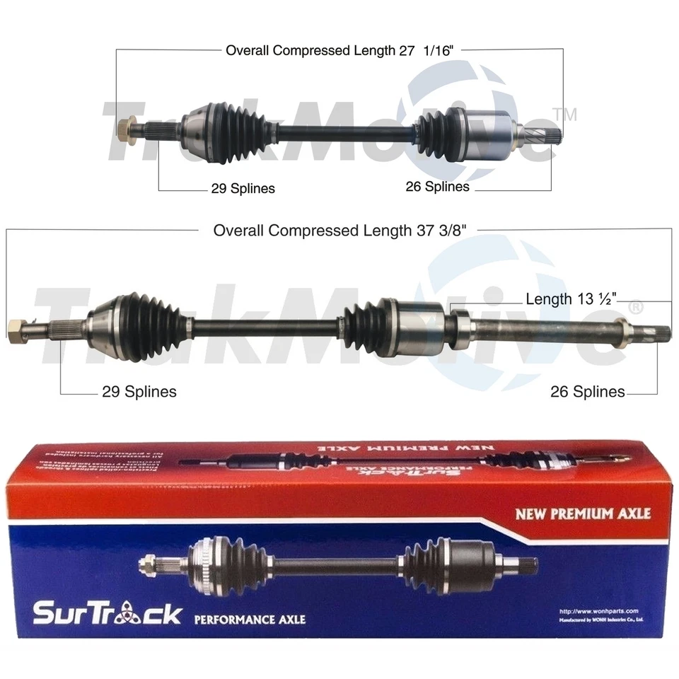 Juego de 2 ejes delanteros SurTrack CV para Nissan Juke tracción delantera manual 2011-2016 Foto 1 de 1