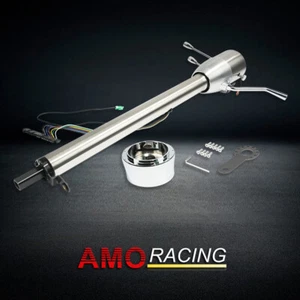 Stainless Steel GM 30" Tilt Automatic Steering Column & 9 Holes Adapter w/o key - Foto 1 di 8