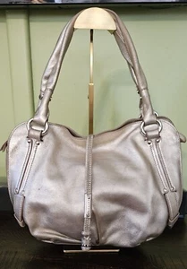 Celine Metallic Gold Italian Leather Purse Shoulder Bag Bittersweet Hobo - Picture 1 of 14