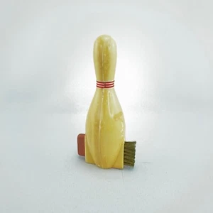 VTG Cute Plastic Novelty Bowling Pin Shoe Brush Bowling Pin Statue - Picture 1 of 7