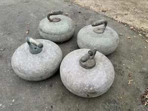 4x Granite Curling Stones circa 1900 - Picture 1 of 2
